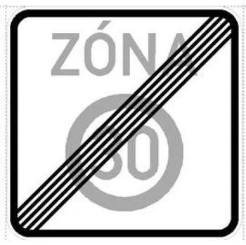 Dopravní značení Dopravní značka IZ8b - Konec zóny s dopravním omezením