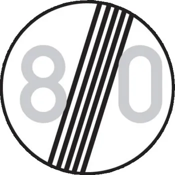 Dopravní značení Dopravní značka B20b - Konec nejvyšší dovolené rychlosti - Standardní kruh 700mm
