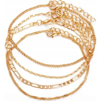 Náramek Sada Náramků na nohu Julie - Zlatá KP-34551