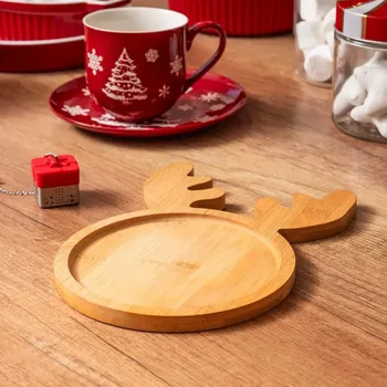 Kuchyňské prkénko Dřevěné prkénko na krájení a servírování vánoční Altom Design Sob 26 cm