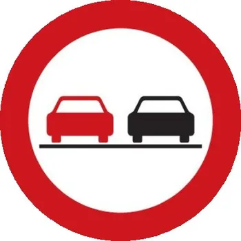 Dopravní značení VakoShop Dopravní značka B21a - Zákaz předjíždění - Standardní kruh 700mm