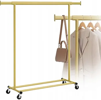 Věšák Stojanový věšák nerezová ocel Songmics zlatý