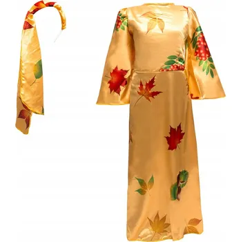 Karnevalový kostým Kostýmní Šaty Kostým LADY AUTUMN, listy, roční období, 122/128 cm