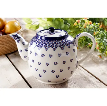 Konvice na čaj Keramická konvice na čaj a kávu GU-597 DEK. 882A Bolesławiec 1,5 l