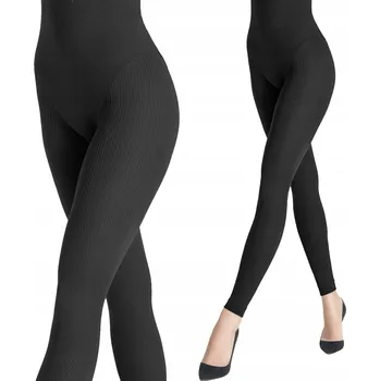 Dámské legíny Dámské zateplené legíny 200 DEN černé termo na zimu s fleecem Legs L/XL