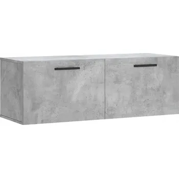 Komoda Nástěnná skříňka z dřevotřísky, šedá betonu, 100x36,5x35 cm