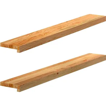 Parapet vidaXL Okenní parapety 2ks světle hnědé 110x15x2cm masivní dub [4009089] Barva: světle hnědá