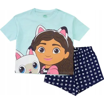 Dívčí pyžamo GÁBININ KOUZELNÝ DOMEK TRIČKO + KRAŤASY GABBY LETNÍ BAVLNA 116