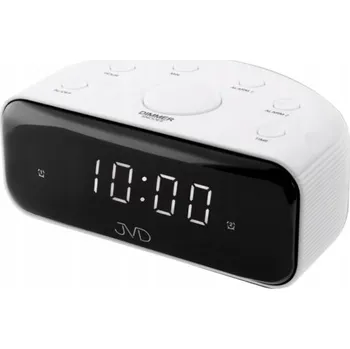 Budík JVD SB900.3 SÍŤOVÝ LED BUDÍK 2 BUDÍKY BÍLÝ