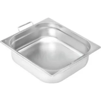 Plech na pečení TOMGAST | Gastronádoba STANDARD velikost GN 1/3, výška 20 cm, s UCHYTY (Gastronádoba s úchyty GN 1/3 - hloubka 20 cm)