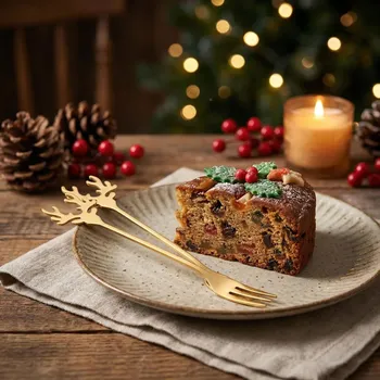 Příbor Dezertní vidličky vánoční ALTOM DESIGN RENIFER zlaté 2 ks