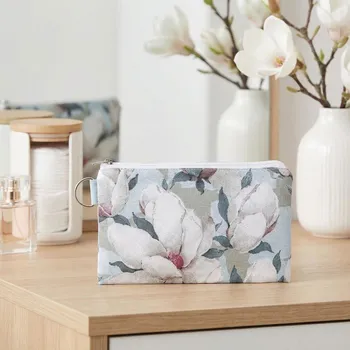 Kosmetická taška Bavlněná kosmetická taštička s podšívkou ALTOM DESIGN MAGNOLIA 12×20 cm světle modrá