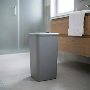 Odpadkový koš Koš na odpadky s výklopným víkem ALTOM DESIGN 10 l šedý