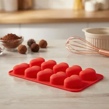 Tvořítko na led Silikonová forma na led a pralinky ALTOM DESIGN SERCA 21 cm červená