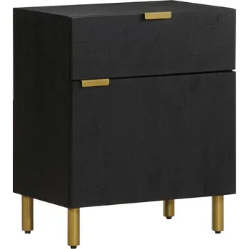Noční stolek vidaXL Noční stolek černý 50 x 33 x 60 cm kompozitní dřevo [4017656]