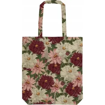 Bavlněná taška Fialové Jiřiny nákupní taška