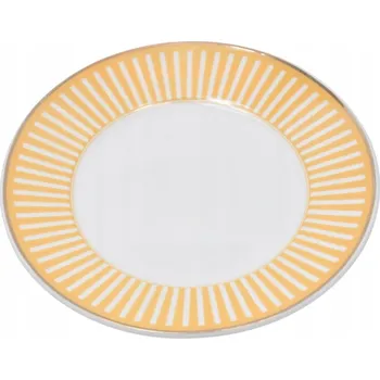 Talíř PORCELÁNOVÝ DEZERTNÍ TALÍŘ ŽLUTÝ Ø15CM HARMONY