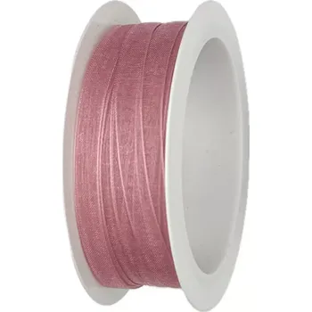 Stuha Stuha organzová Beauty Organdy – Dusty Rose starorůžová 7mm x 5m (4,-Kč/m) (Starorůžová organzová stuha, 7mm široká, průsvitná, oboustranná, okraje zpevněné tkaním)
