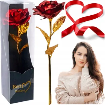 umělá květina Umělá věčná růže DÁREK v krabičce KE DNI ŽEN pro dívky