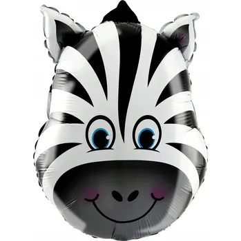 Balónek Balónky Hlava Zebra 43x59 Cm zoo džungle safari