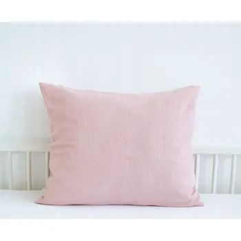 Povlak na polštářek Povlak na polštář 45x45 bavlněný mušelín měkký prodyšný Růžová