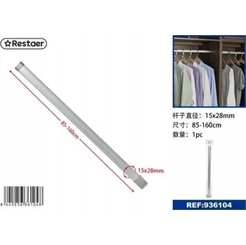 Věšák Nastavitelný věšák na oblečení 85-160 cm