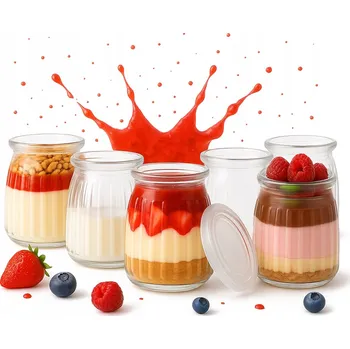 Sklenice 20x NÁDOBY SKLENICE NA DEZERTY 150 Ml ZAVAŘOVACÍ SKLENICE HLADKÁ Na Dezerty K Dezertům