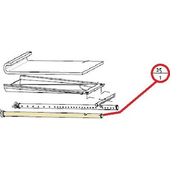 Krbová kamna JOTUL - náhradní vzduchová tryska, sekundární, levá pro kamna F 118