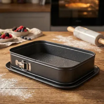 Forma na pečení Obdélníková dortová forma s nepřilnavým povrchem ALTOM DESIGN 34 × 24 × 7,5 cm černá