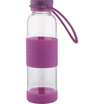 Láhev Skleněná láhev na vodu a nápoje FIOLETOWA 0,5 l