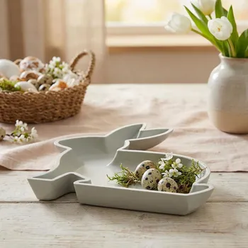 Velikonoční mísa ALTOM DESIGN ZAJÍC 29,5 cm zelená