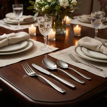 Příbor Příbory z nerezové oceli ALTOM DESIGN PLANET pro 12 osob stříbrný lesk 68 ks