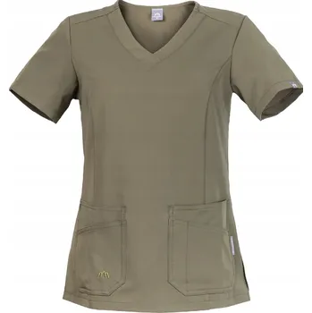 Dámská halenka Mikina zdravotnická halenka s krátkým rukávem - olivová - velikost 44