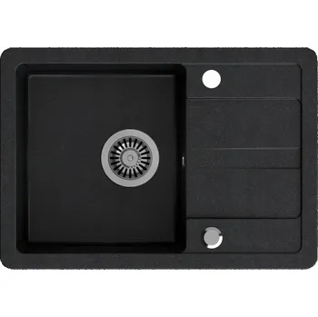 Granitový dřez Jednodřez Quadron TOM 116, granitový, černý