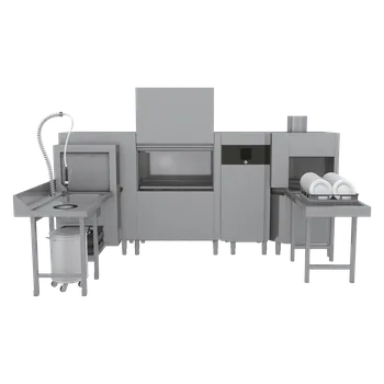 Myčka nádobí Myčka tunelová 270, studená voda, výstup vpravo, rohový předmytí, rohový suš. modul,rekup | RM - XT 270 R XTRS CTPWR XTRCO