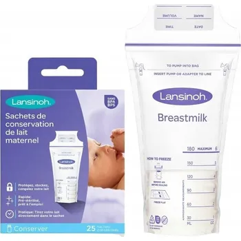 SÁČKY NA SKLADOVÁNÍ MATEŘSKÉHO MLÉKA 25 KS BEZ BPA LANSINOH