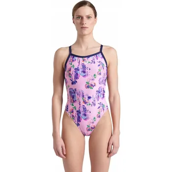 Dámské plavky Dámské jednodílné plavky arena Rose Texture Swimsuit Xcross 36