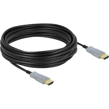 Televizor Delock - High Speed - HDMI kabel - HDMI s piny (male) do HDMI s piny (male) - 10 m - optické vlákno - černá - podporuje (85010)