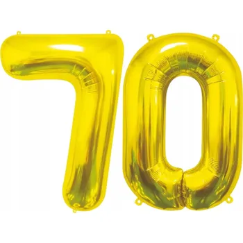 Balónek Balónky K Narozeninám Výročí Dekorace Číslice 70 Zlaté 85 cm Na Helium