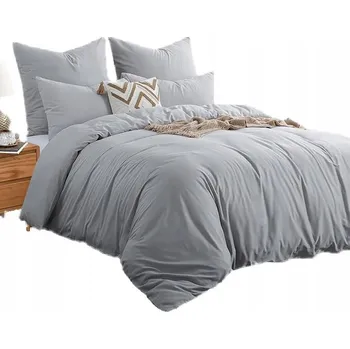 Povlečení SADA POVLEČENÍ ŠEDÁ 160X200 + 2x 70x80 MIKROVLÁKNO BARVA KPL