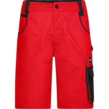 Pánské kraťasy James&amp;Nicholson Pánské pracovní kraťase JN835 Red-Black 52