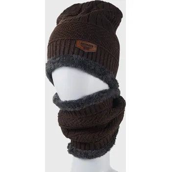 Čepice Čepice a tunel - Tmavě hnědá KP-12380