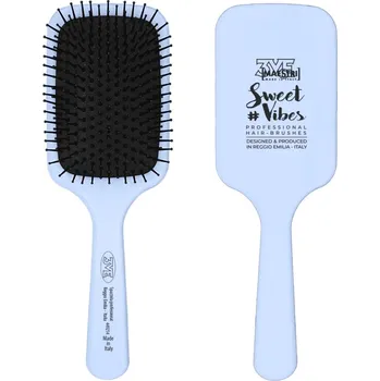 hřeben Sweet Fruit modrý plochý plastový paddle kartáč Plochý plastový kartáč modrý