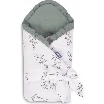 Zavinovačka MUŠELÍNOVÝ ZAVINOVACÍ ROH VĚTVIČKA ZELENÝ 75x75