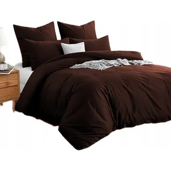 Povlečení SADA POVLEČENÍ HNĚDÁ 200x220 + 2x 70x80 MIKROVLÁKNO BARVA KPL