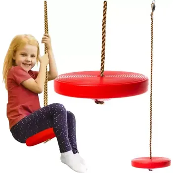 Zahradní houpačka Dětská závěsná houpačka na laně – plastový disk