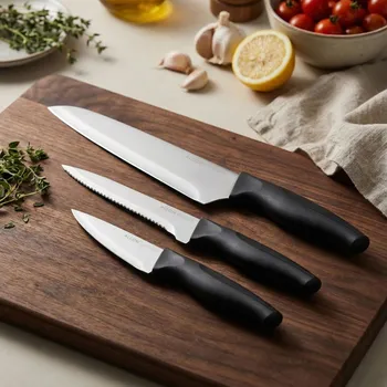 Kuchyňský nůž Kuchyňské nože ALTOM DESIGN černé 3 ks