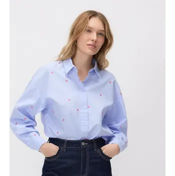 Dámská košile Reserved - Košile se srdíčky - světle modrá - 482FH-50X - 482FH-50X-XL