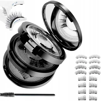 Umělé řasy Magnetické Řasy Přirozený Vzhled, Černé 3D, Opakovaně Použitelné, Pohodlné