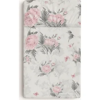 Prostěradlo Prostěradlo bavlněné s gumou do postýlky 120x60 cm - romantic peonies